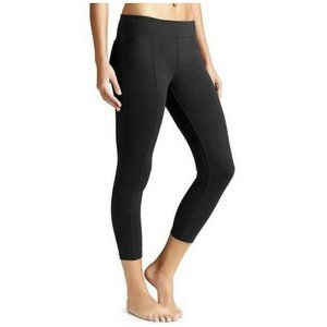 Athleta S Black Metro Crop Capri Leggings Actual W 24.5 x I 21.5